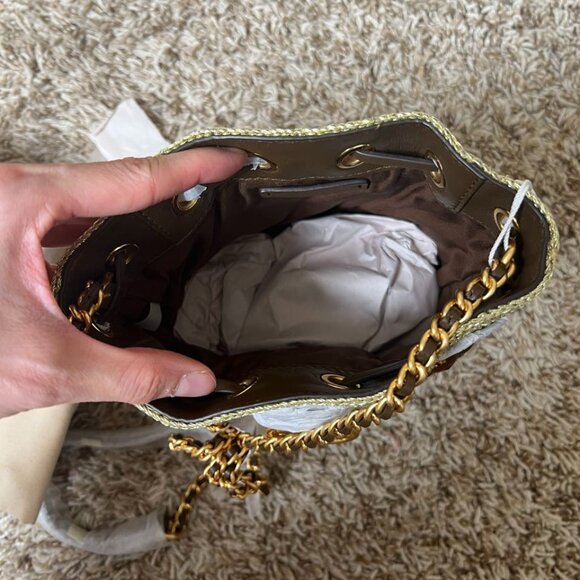 Tory Burch Fleming Soft Crochet Jewel Mini Bucket Bag - Picture 7 of 8